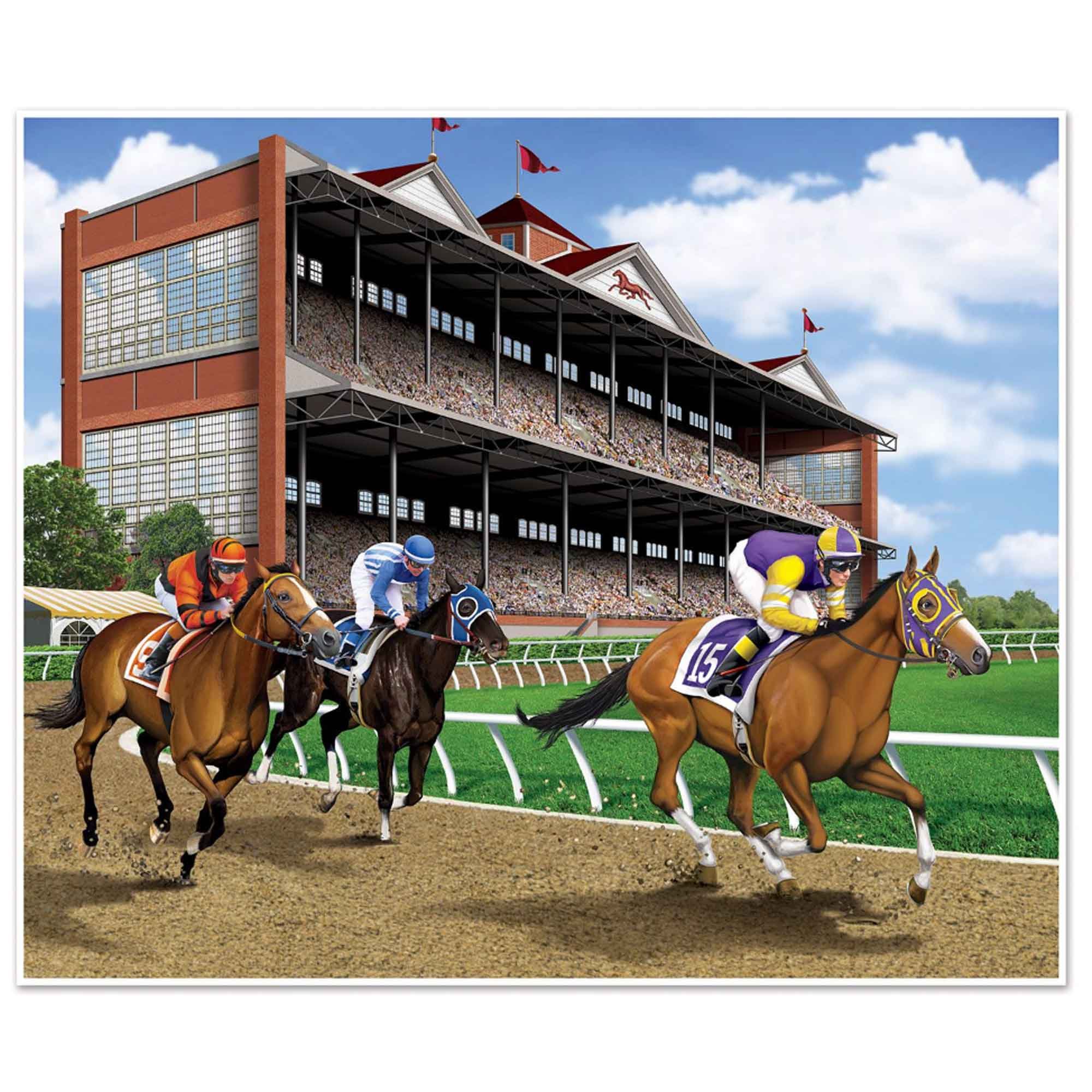 Beistle Horse Racing Insta-Mural