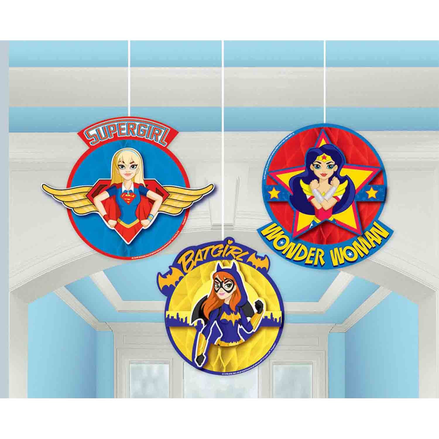 DC Superhero Girls Honeycomb Decorations
