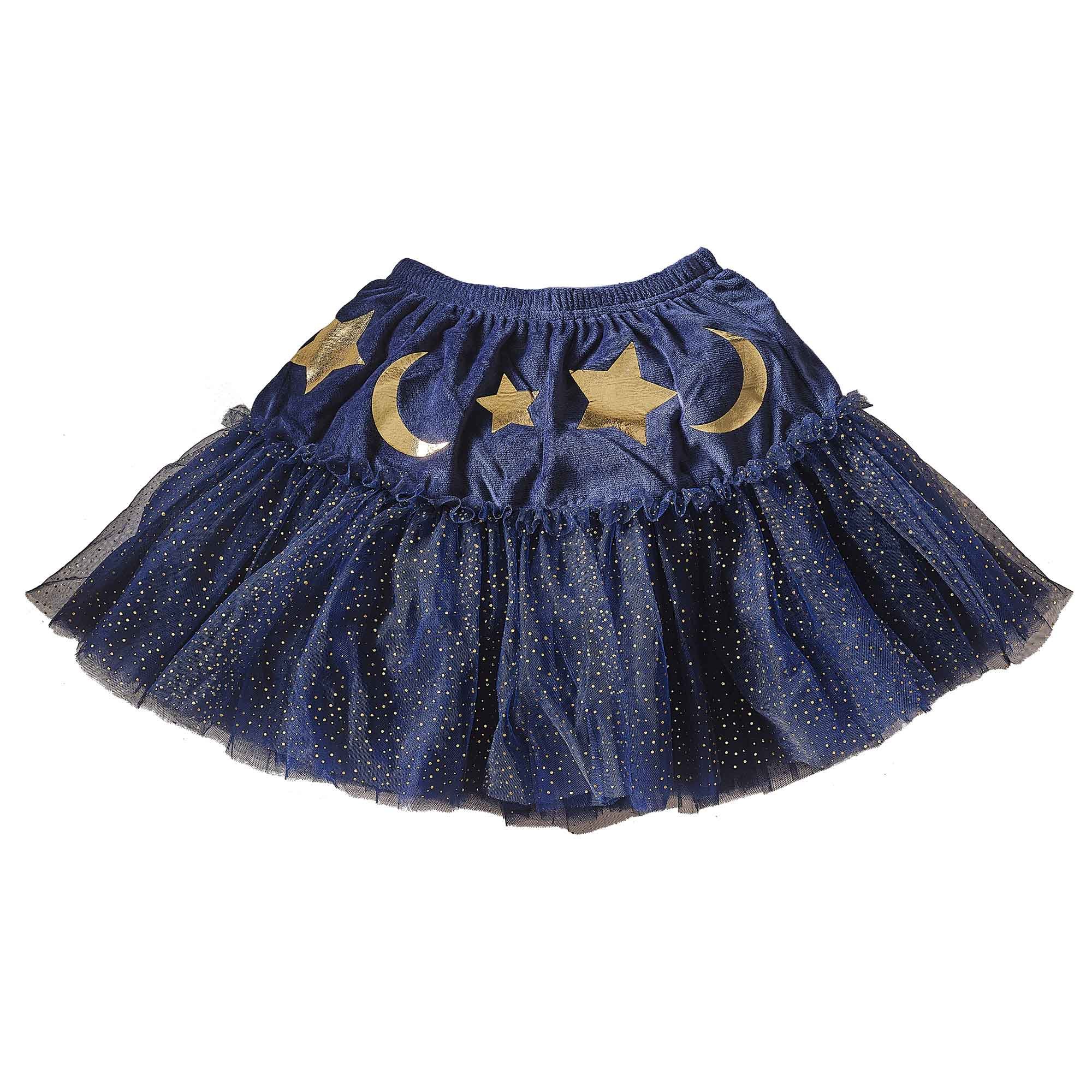 Fancy Dress Navy Velvet Sparkle Wizard Tutu 3-5 Years Costume