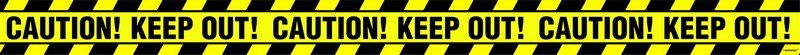 Halloween Caution! Keep Out! Tape Banner Plastic