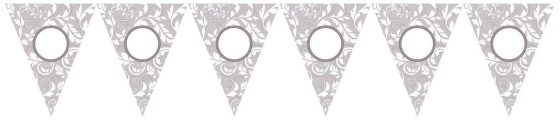 Silver Scroll Personalized Pennant Banner