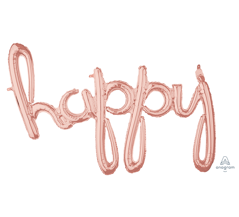 CI: Script Phrase happy Rose Gold G40