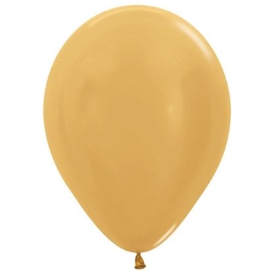 Sempertex 30cm Metallic Gold Latex Balloons 570, 25PK