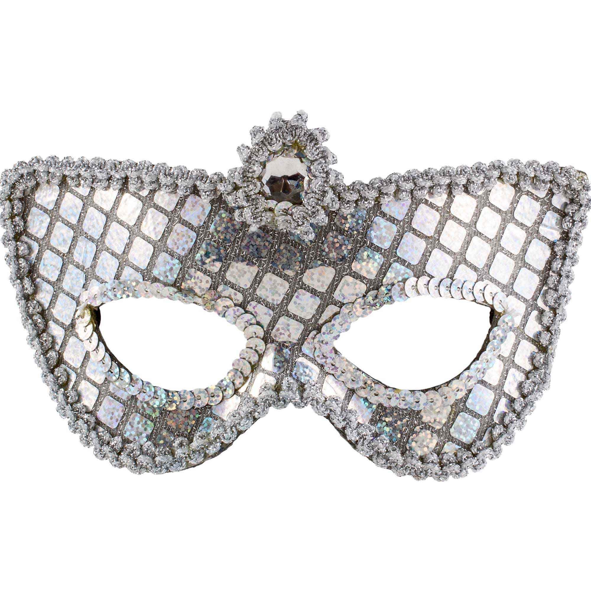 Grand Sequin Silver Mask