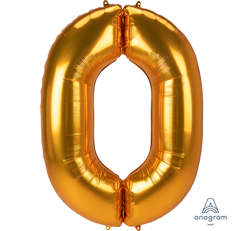 SuperShape Jumbo Number 0 Gold 93cm x 134cm L53
