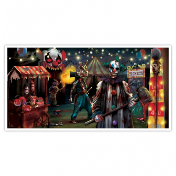 Creepy Carnival Side Show Horizontal Banner Plastic : Amscan Asia Pacific