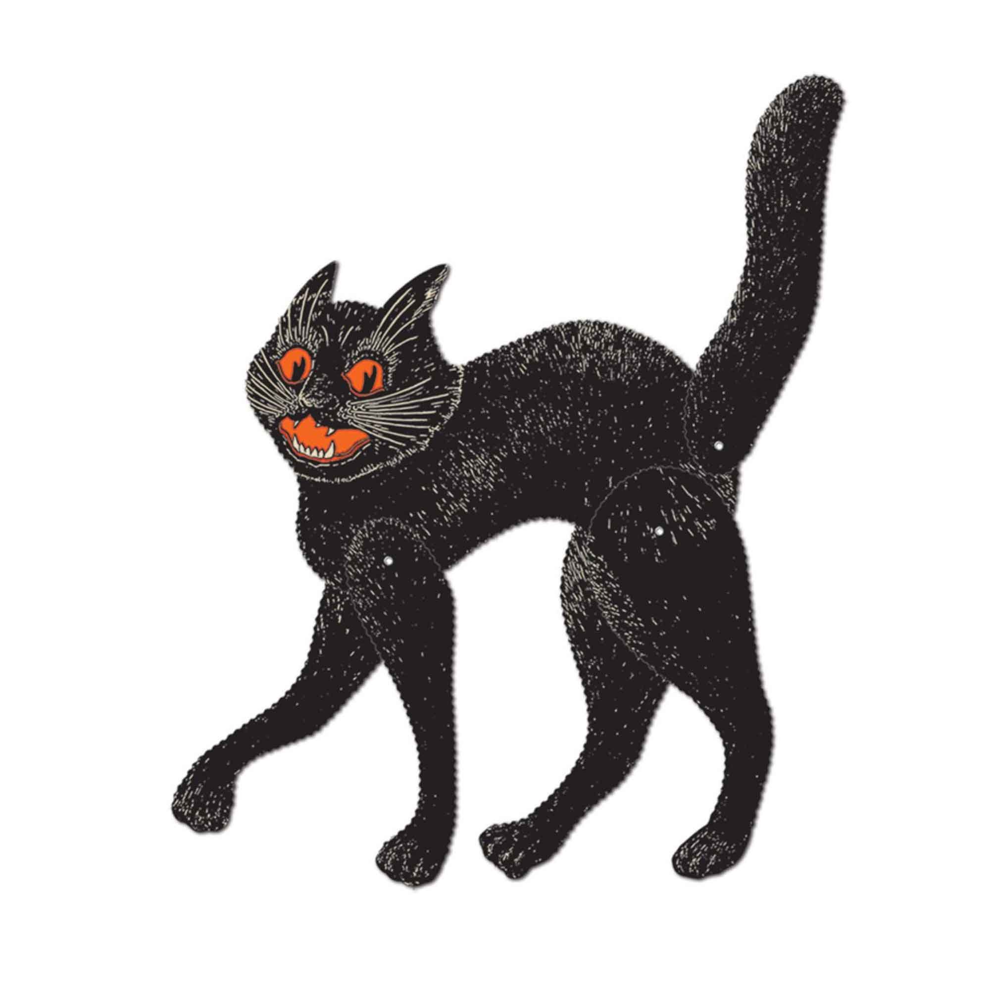 Beistle Vintage Halloween Jointed Scratch Cat