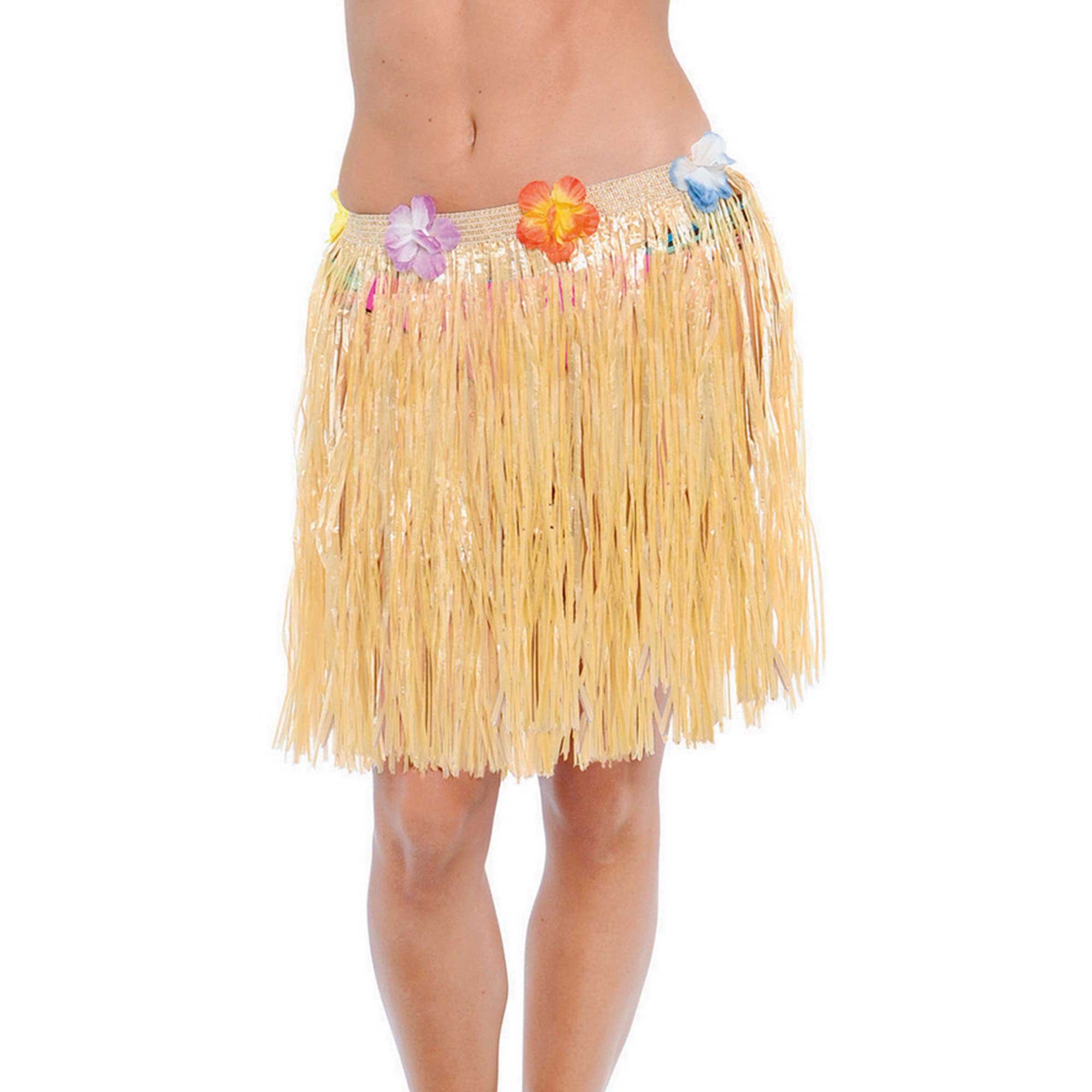 Hawaiian Hula Skirt Natural - Adult