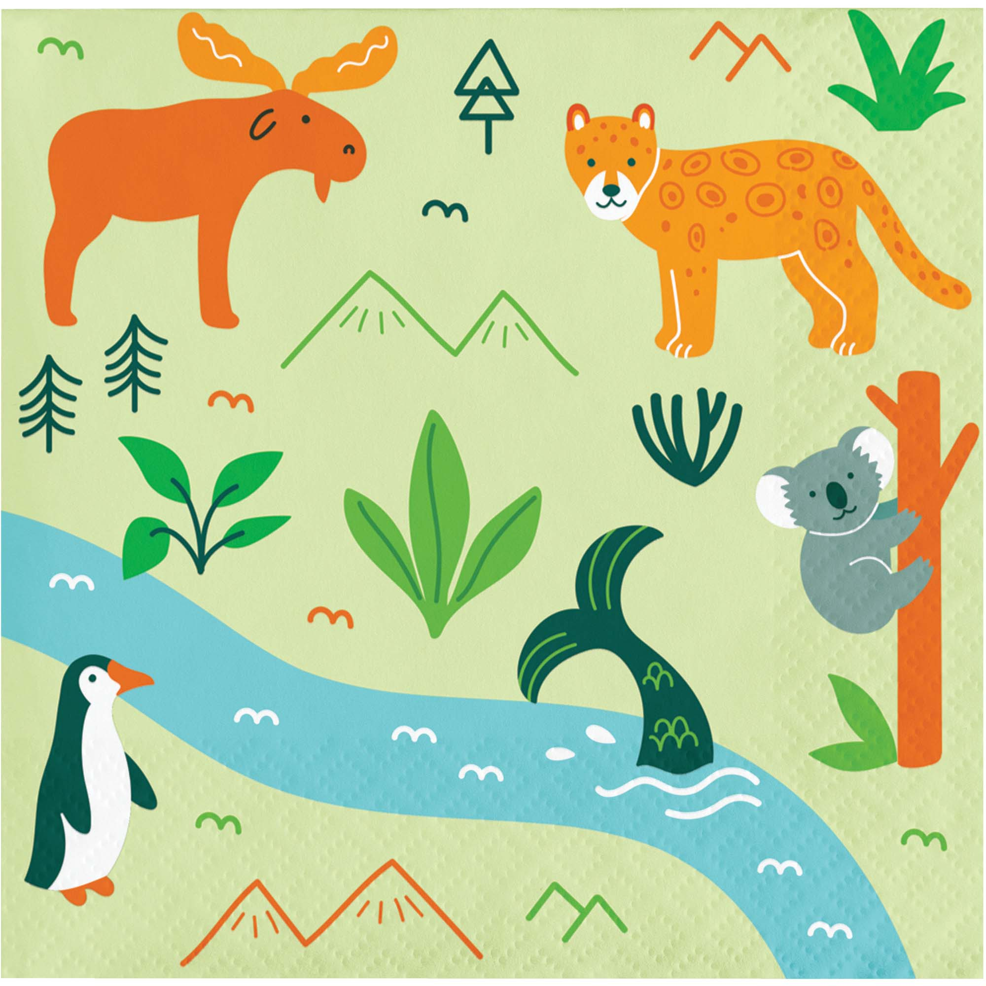 World Adventure Beverage Napkin