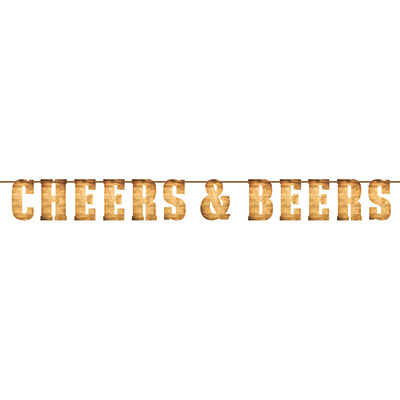 Cheers & Beers String Banner 15cm x 2m