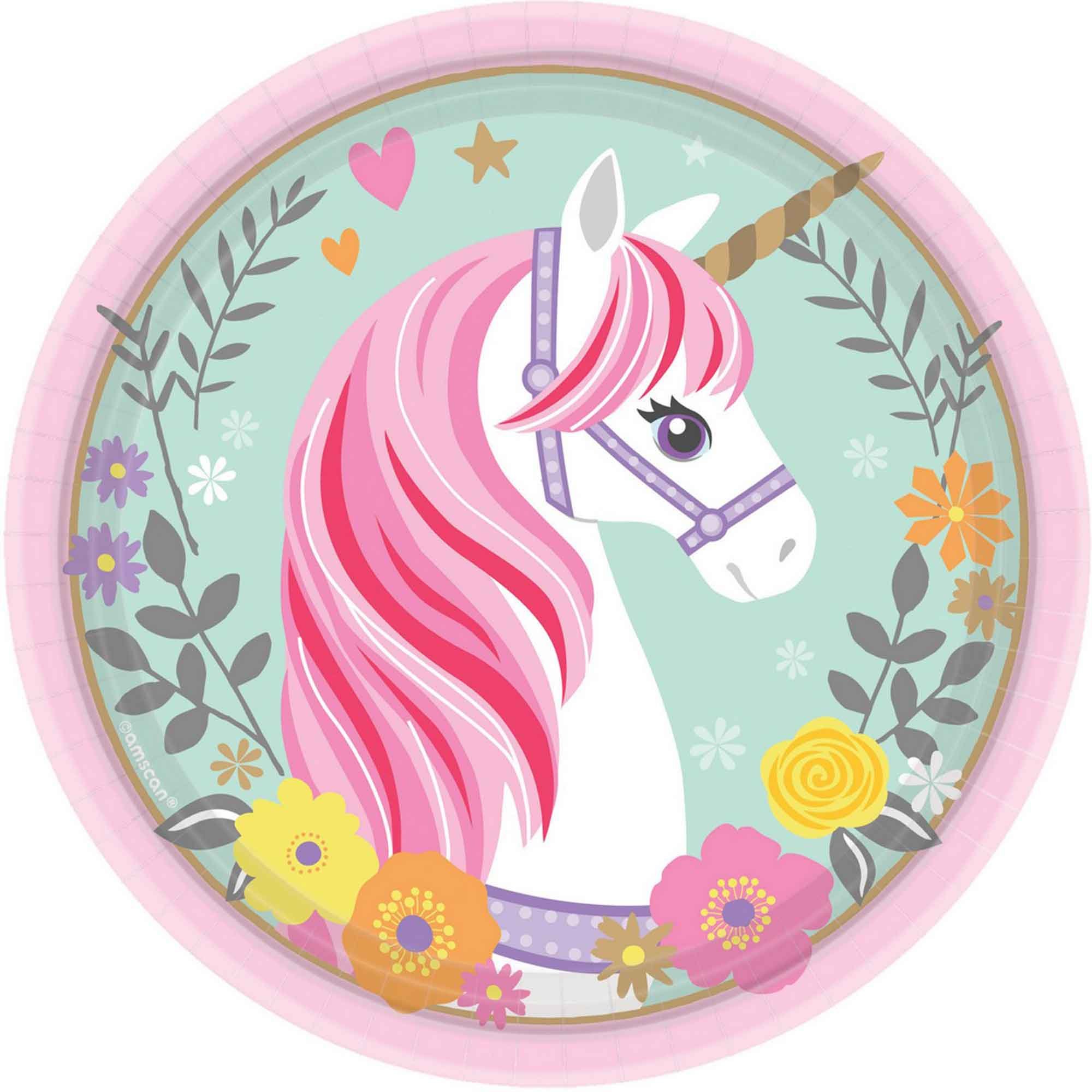 Magical Unicorn 17cm Paper Plates NPC