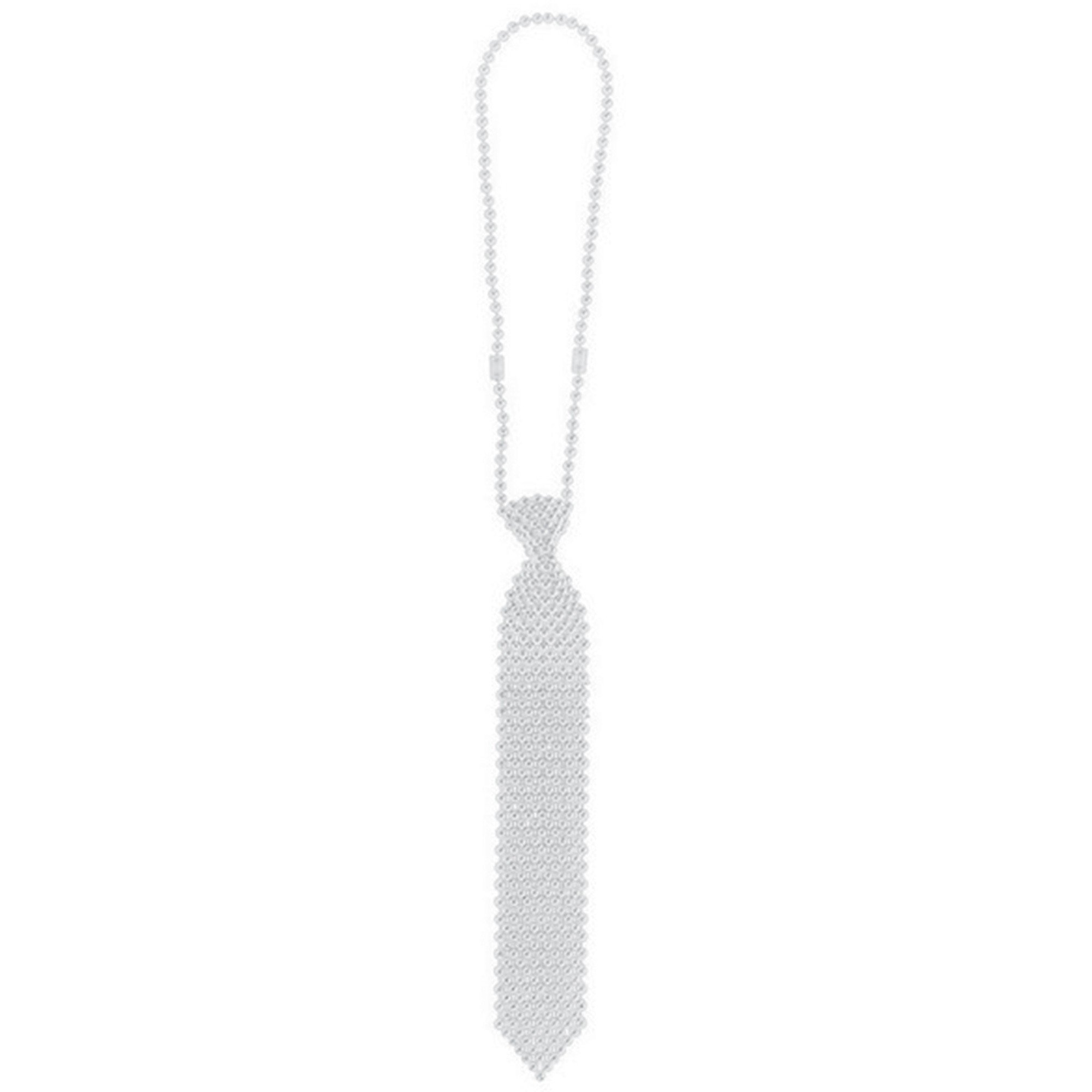 Tie Necklace -  Silver