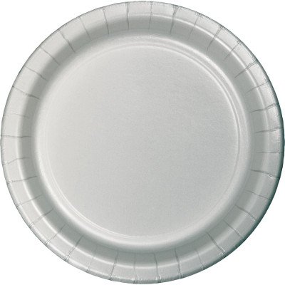 Shimmering Silver Lunch Plates Paper 18cm NPC