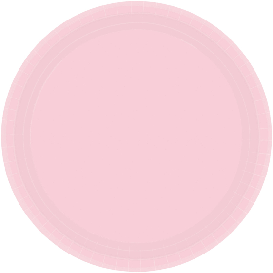 Paper Plates 23cm Round 20CT Blush Pink