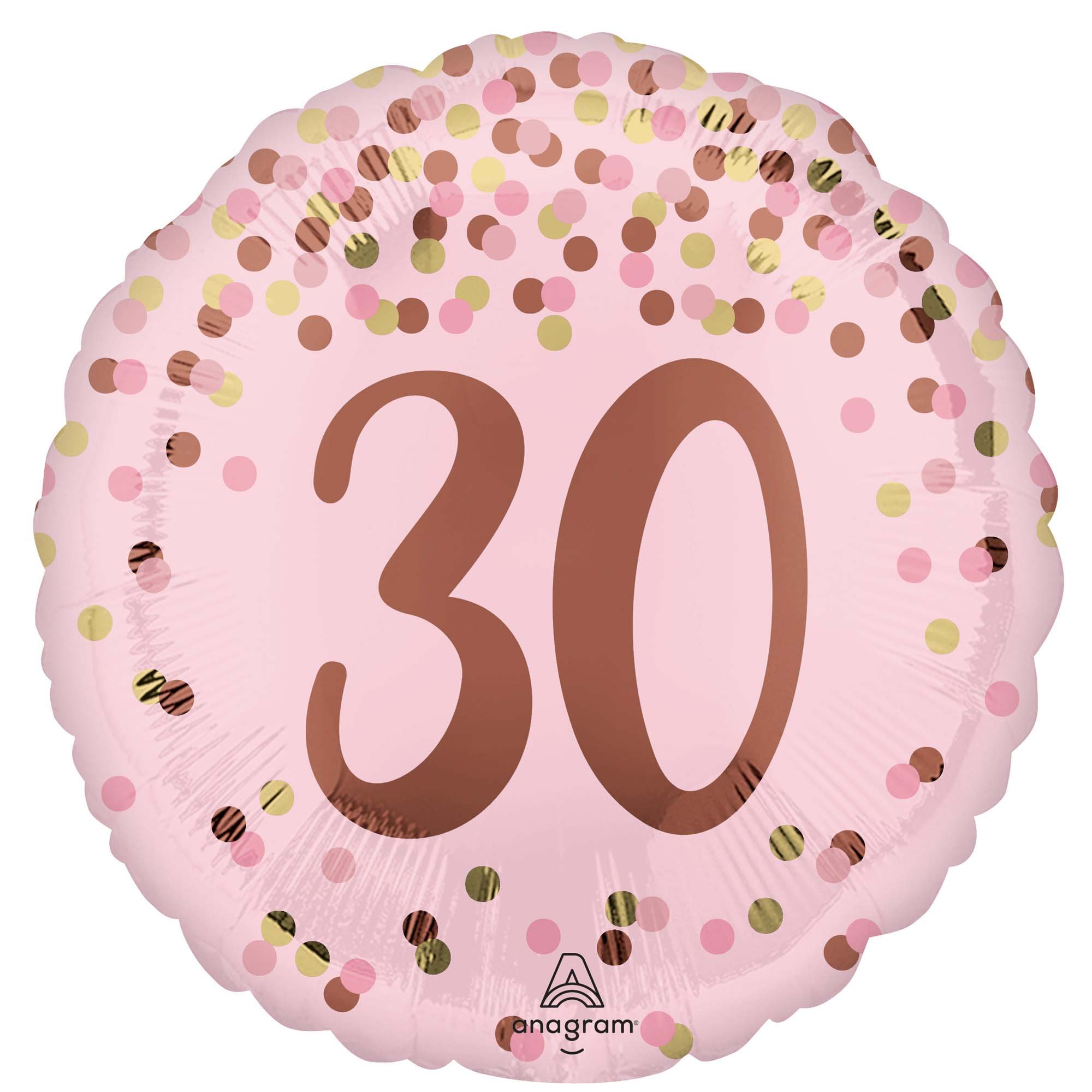 45cm Standard HX Pretty Pink 30th Birthday S40
