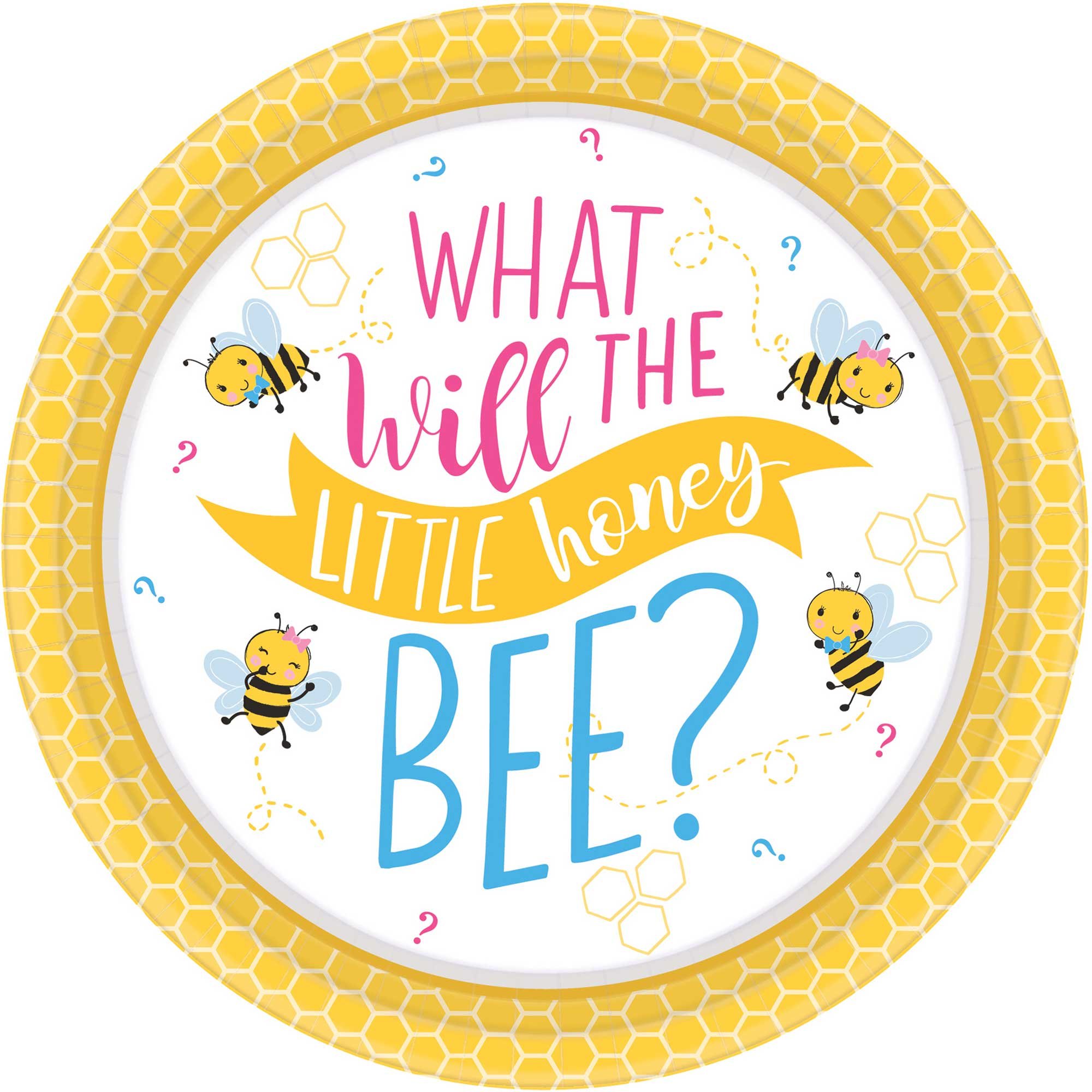 What Will it Bee? 17cm Round Paper Plates