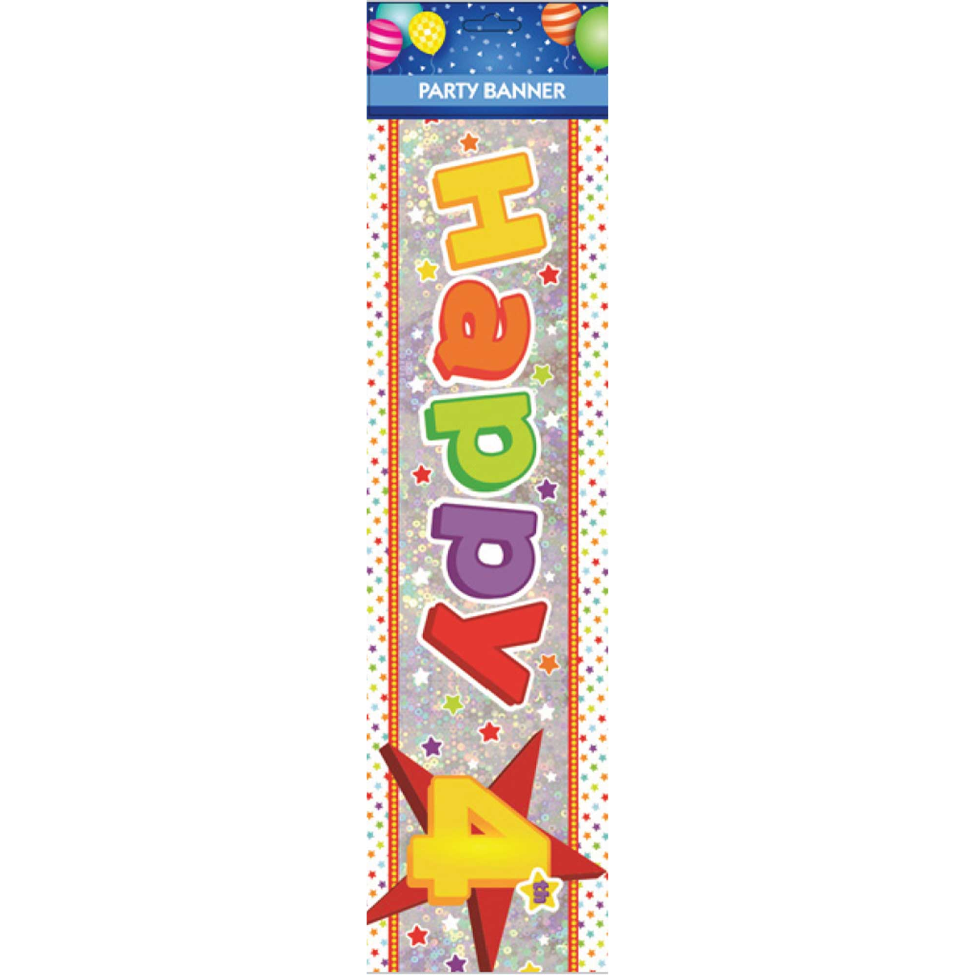 Banner Happy 4th Birthday
