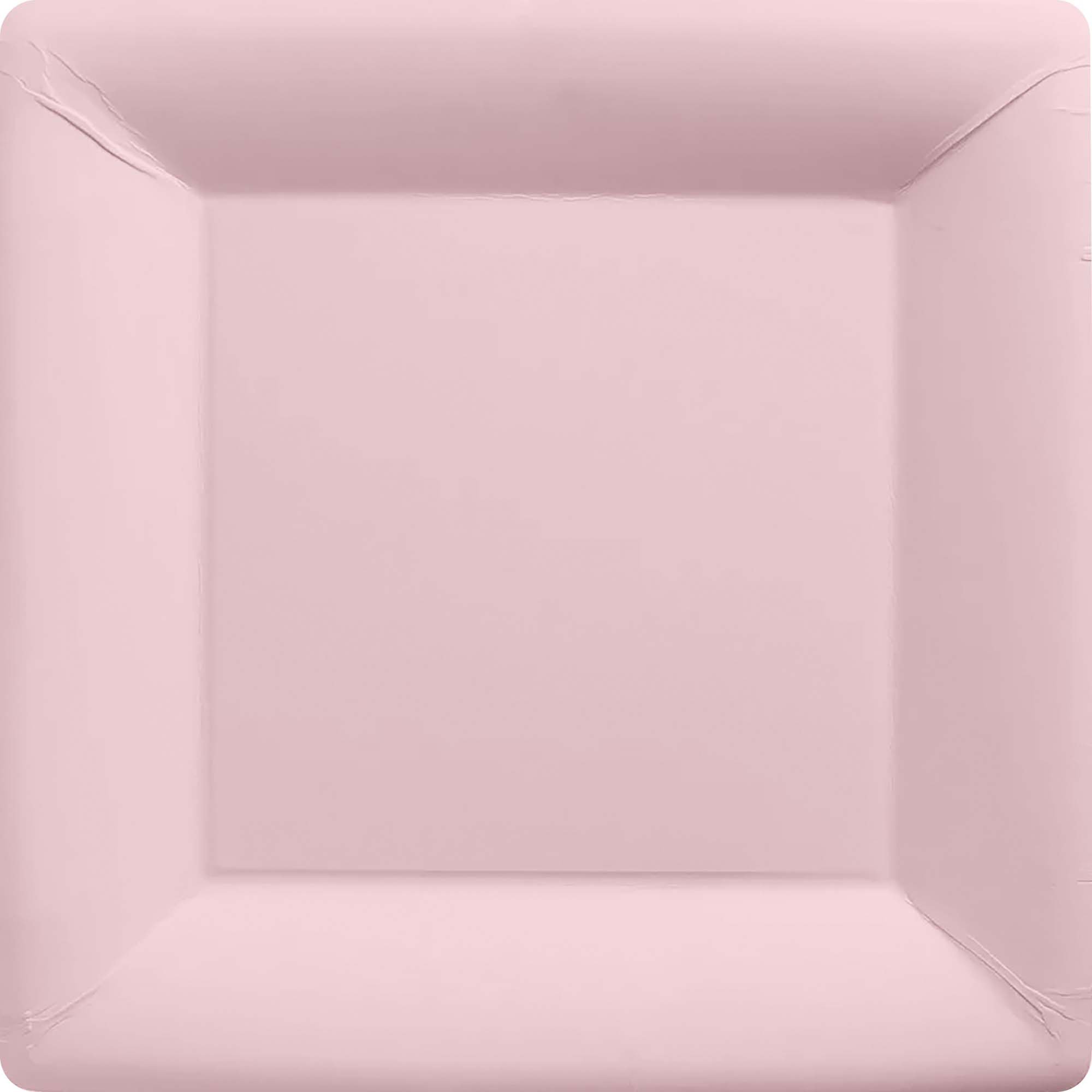 Paper Plates 23cm Square 20CT - Pastel Pink NPC