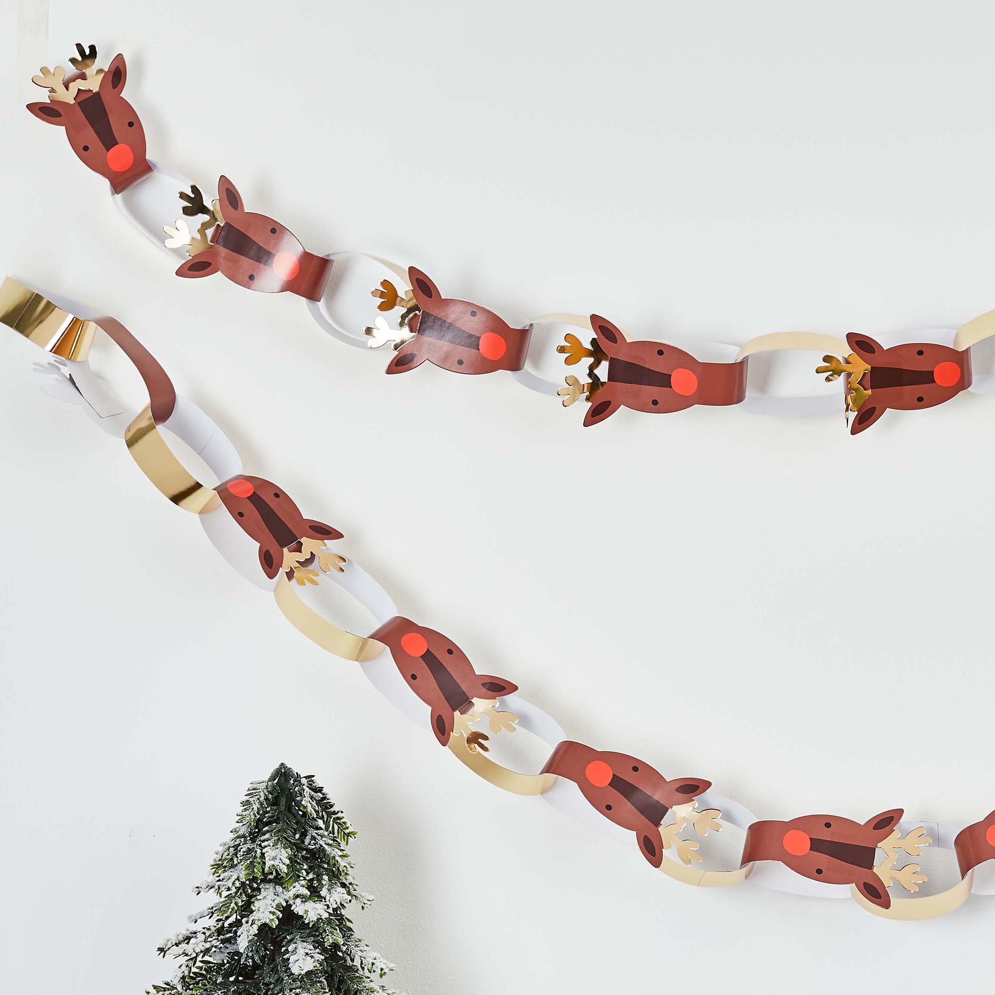 Merry Christmas Reindeer Paper Chain
