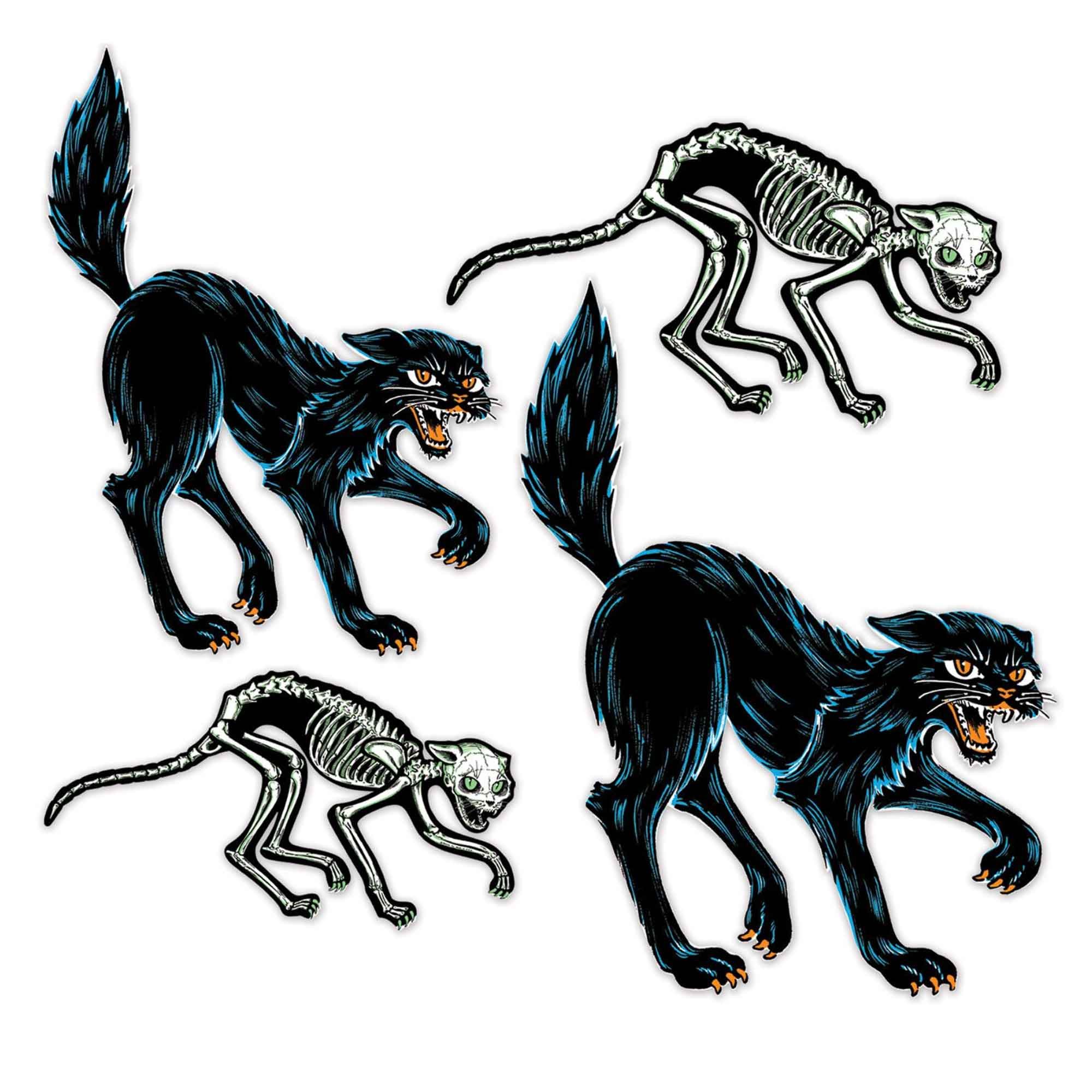 Beistle Vintage Halloween Jointed Cats