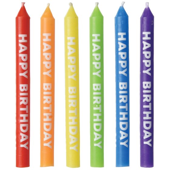 Happy Birthday Rainbow Candles