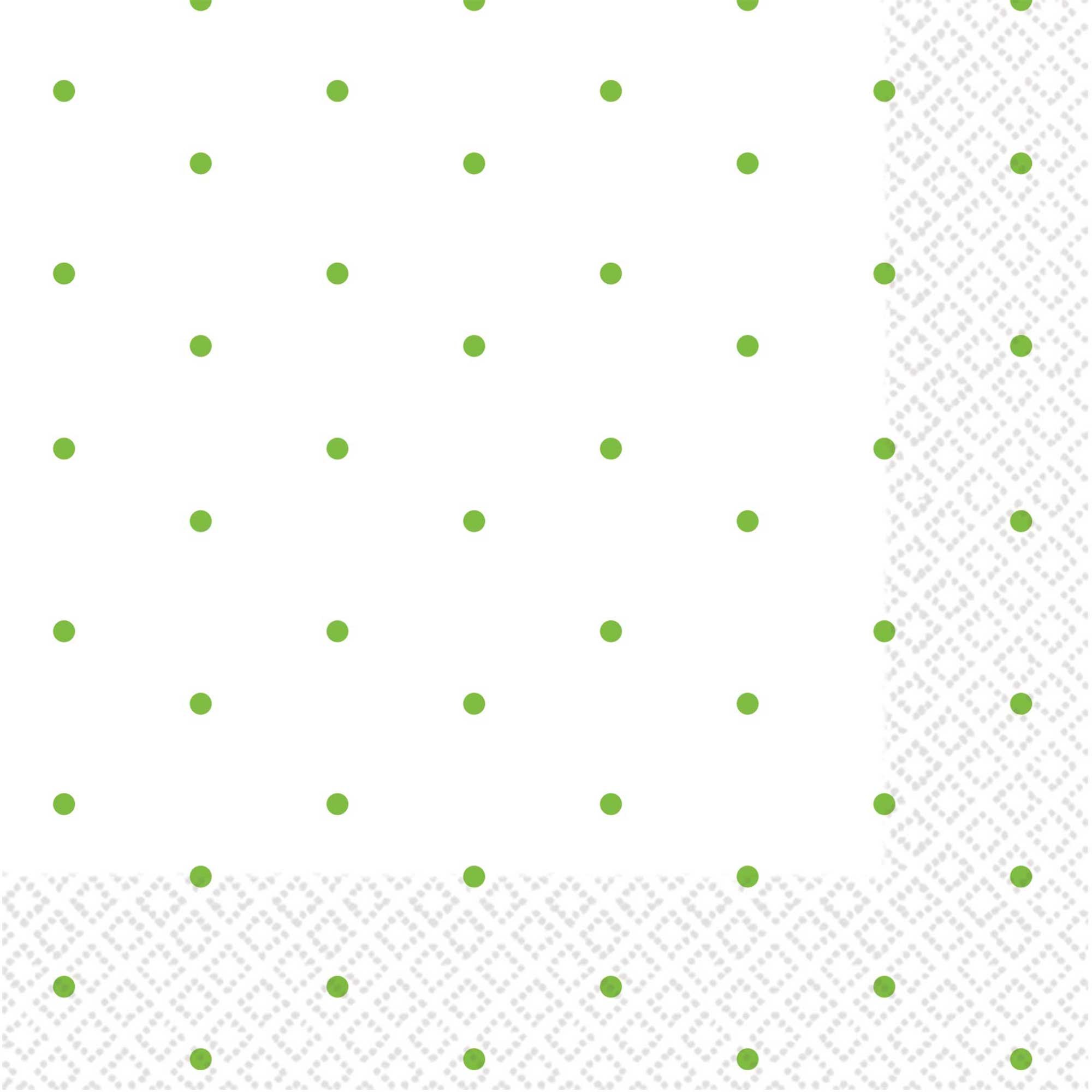 Dots Beverage Napkins 16 Pack 2 PLY -  Kiwi