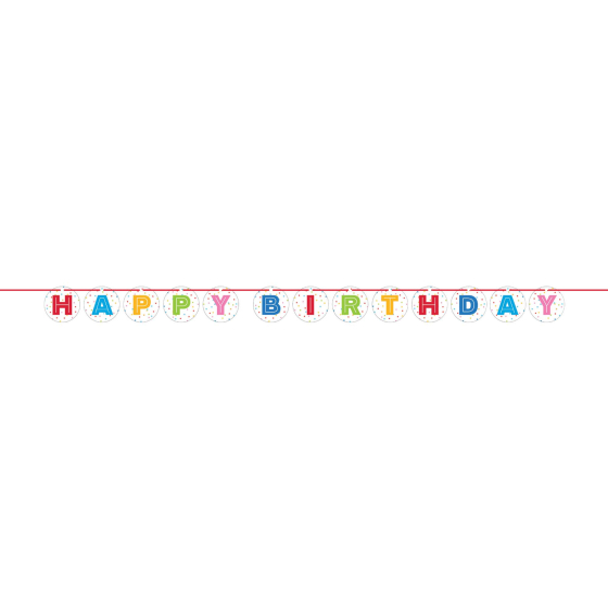 Confetti Balloons Ribbon Banner