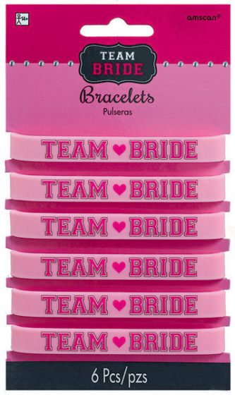 Team Bride Rubber Bracelets