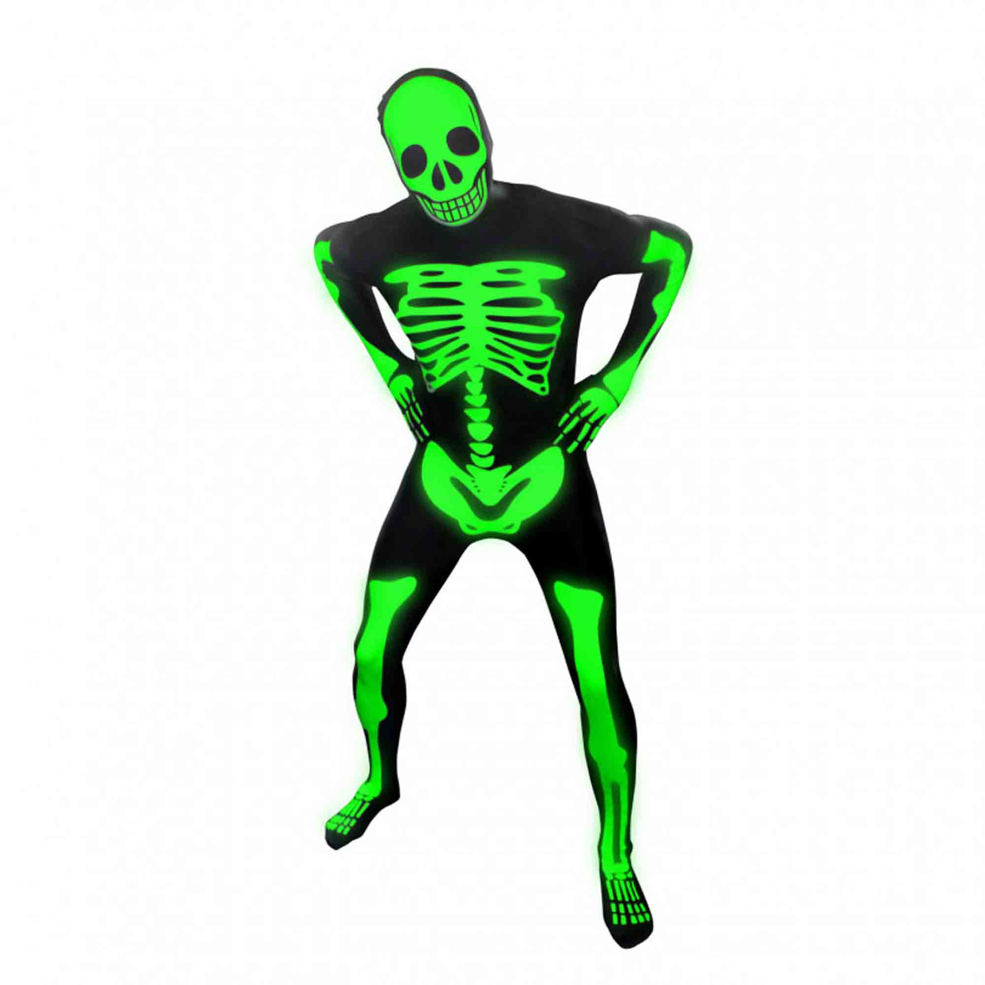 Costume Glow Skeleton Morphsuit Adult XX-Large