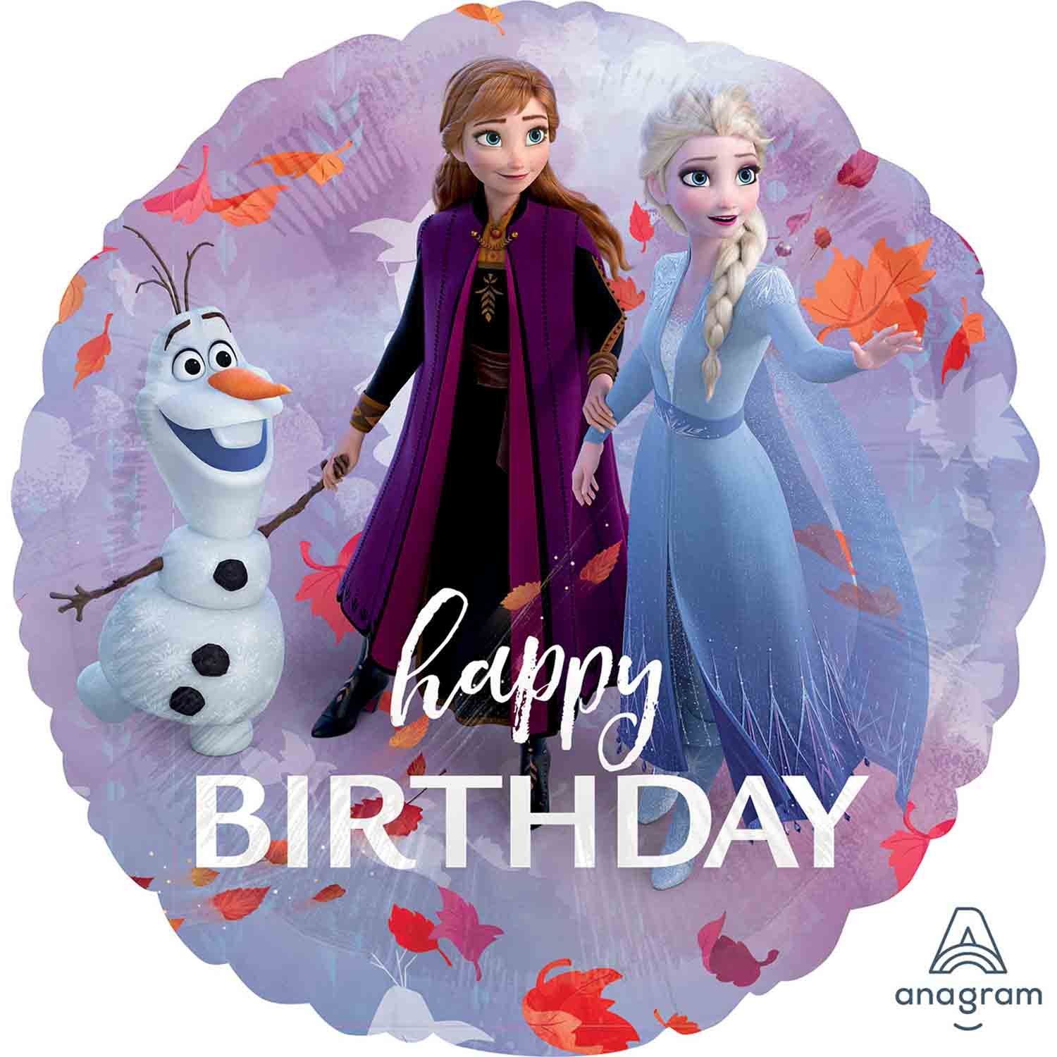 45cm Standard HX Frozen 2 Happy Birthday S60