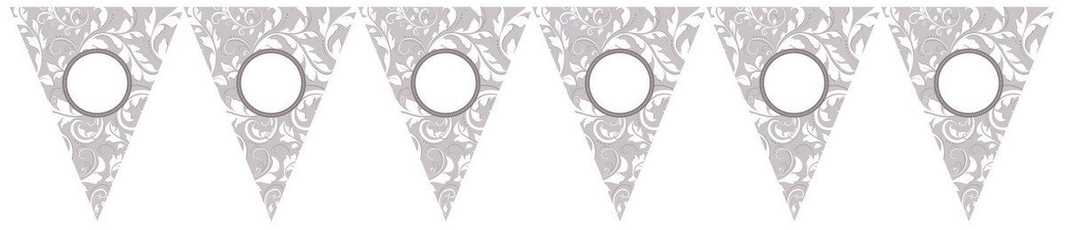 Silver Scroll Personalized Pennant Banner