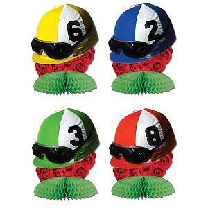 Beistle Jockey Helmets Mini Honeycomb Centrepieces