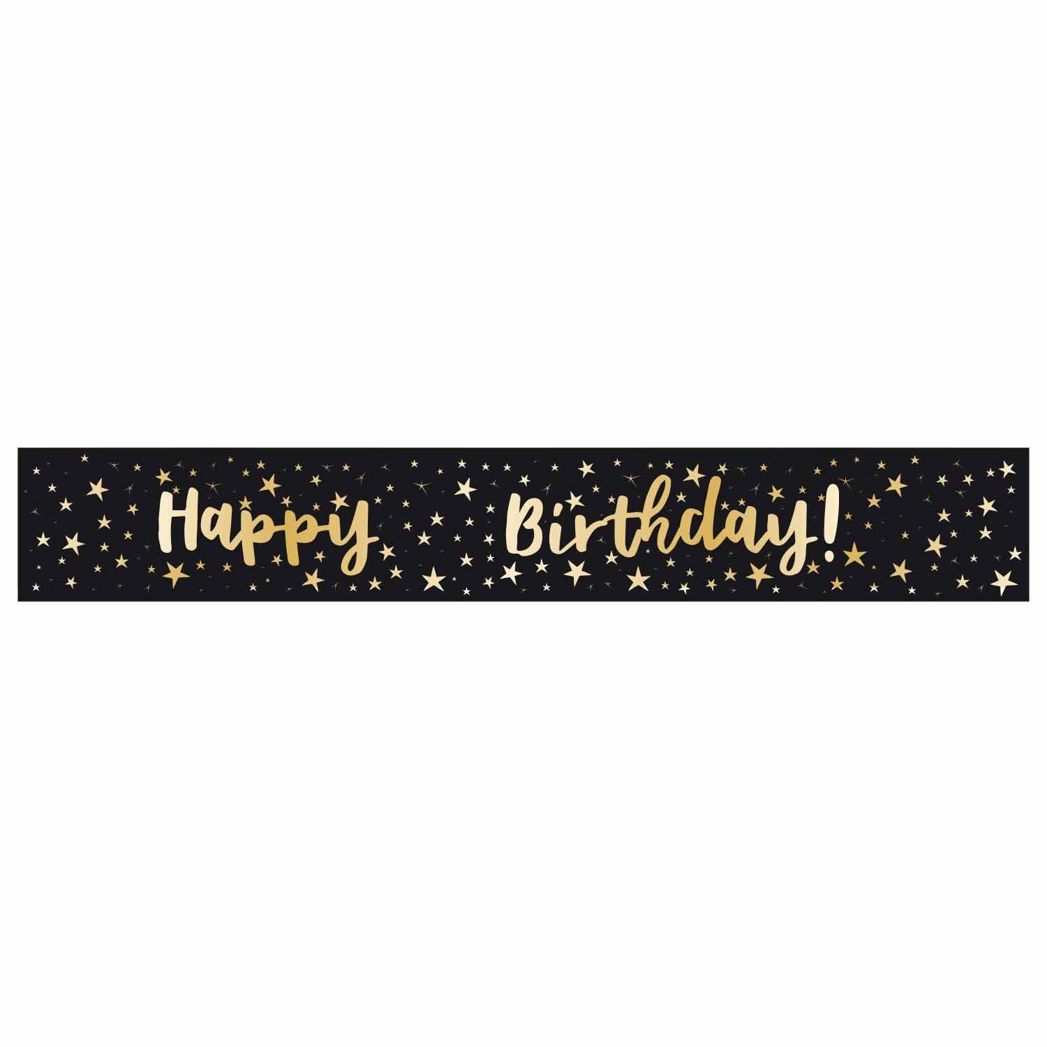 Customisable Banner Happy Birthday Classic Add-An-Age Foil 1.8m