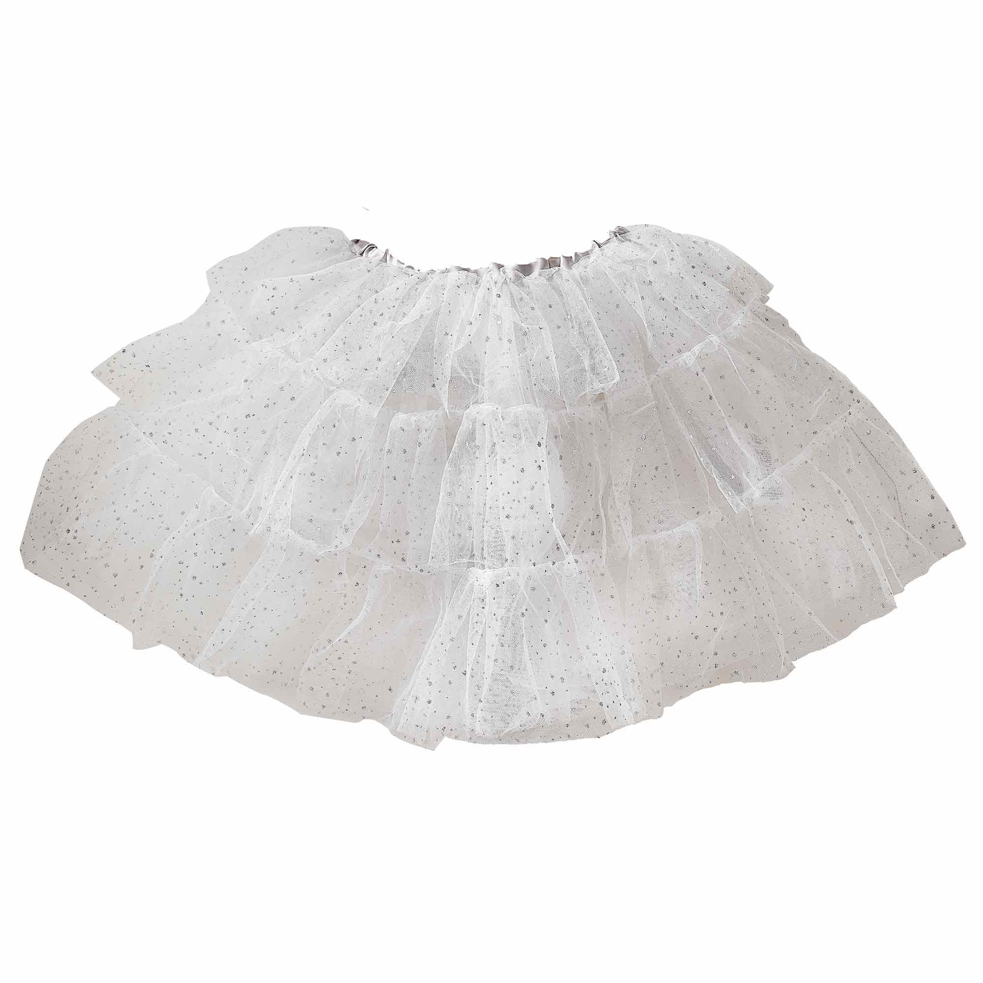 Fancy Dress White & Silver Sparkle Fairy Princess Tutu 3-5 Years Costume