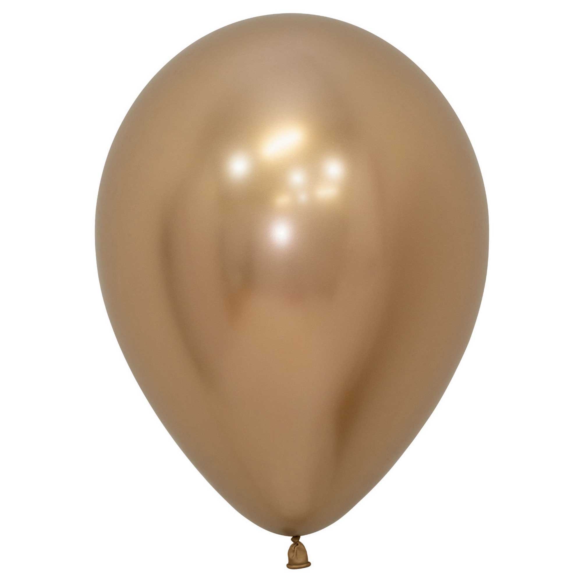 Sempertex 30cm Metallic Reflex Gold Latex Balloons 970, 12PK