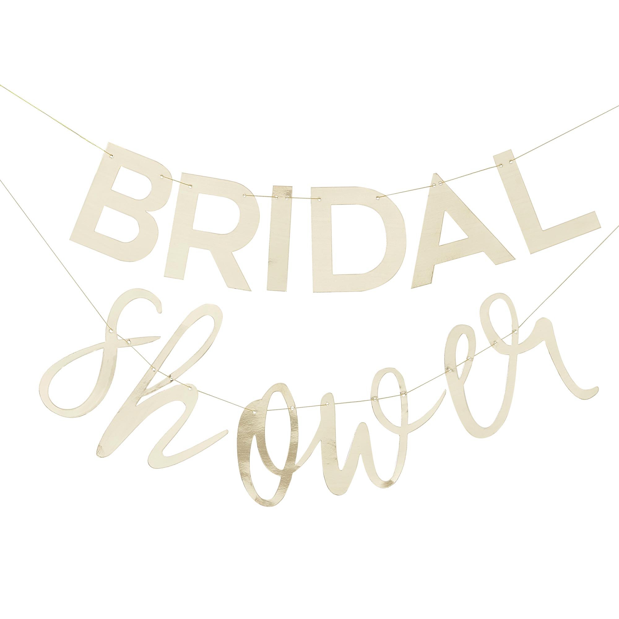 Botanical Hen Party Gold 'Bridal Shower' Bunting
