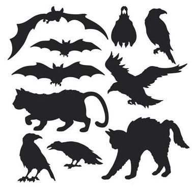 Beistle Black Animals Silhouettes Cutouts