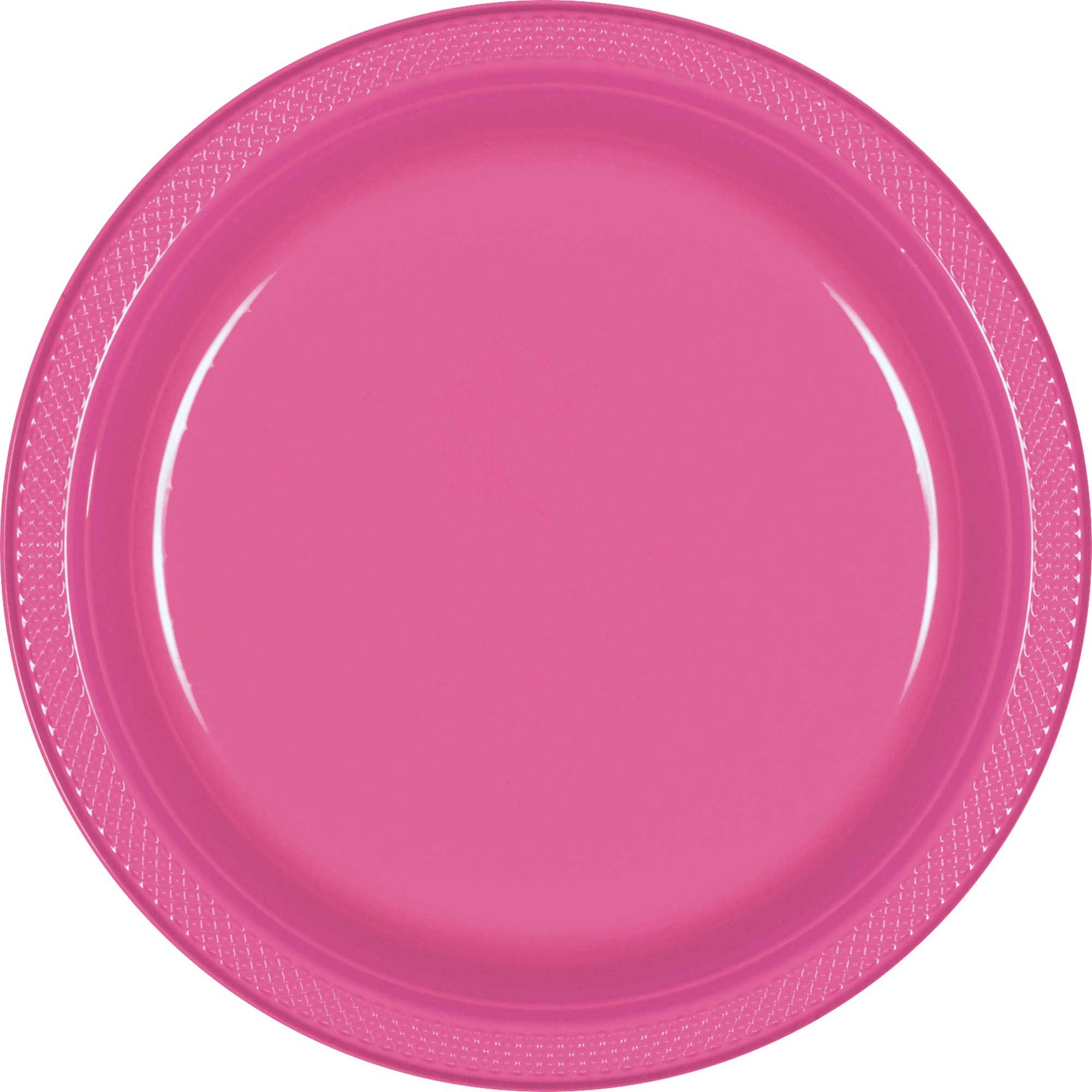 Premium Plastic Plates 26cm 20 Pack - Bright Pink