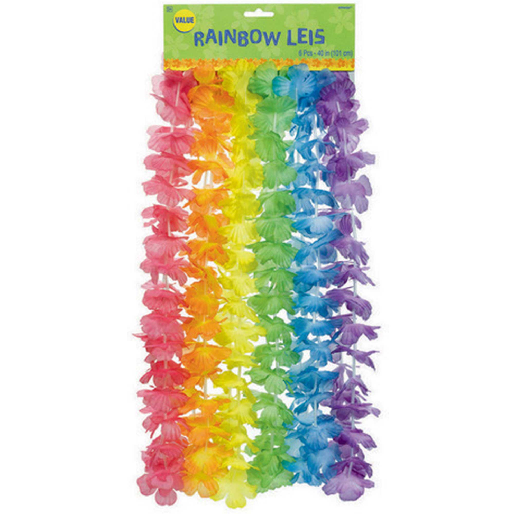 Floral Value Pack Leis - Rainbow