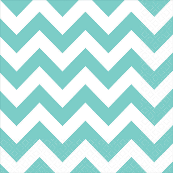 Chevron Lunch Napkins Robin's Egg Blue