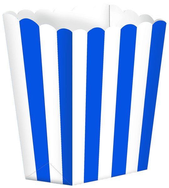 Treat Boxes Small Striped Bright Royal Blue