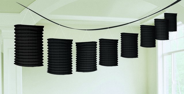 Paper Lantern Garland - Jet Black