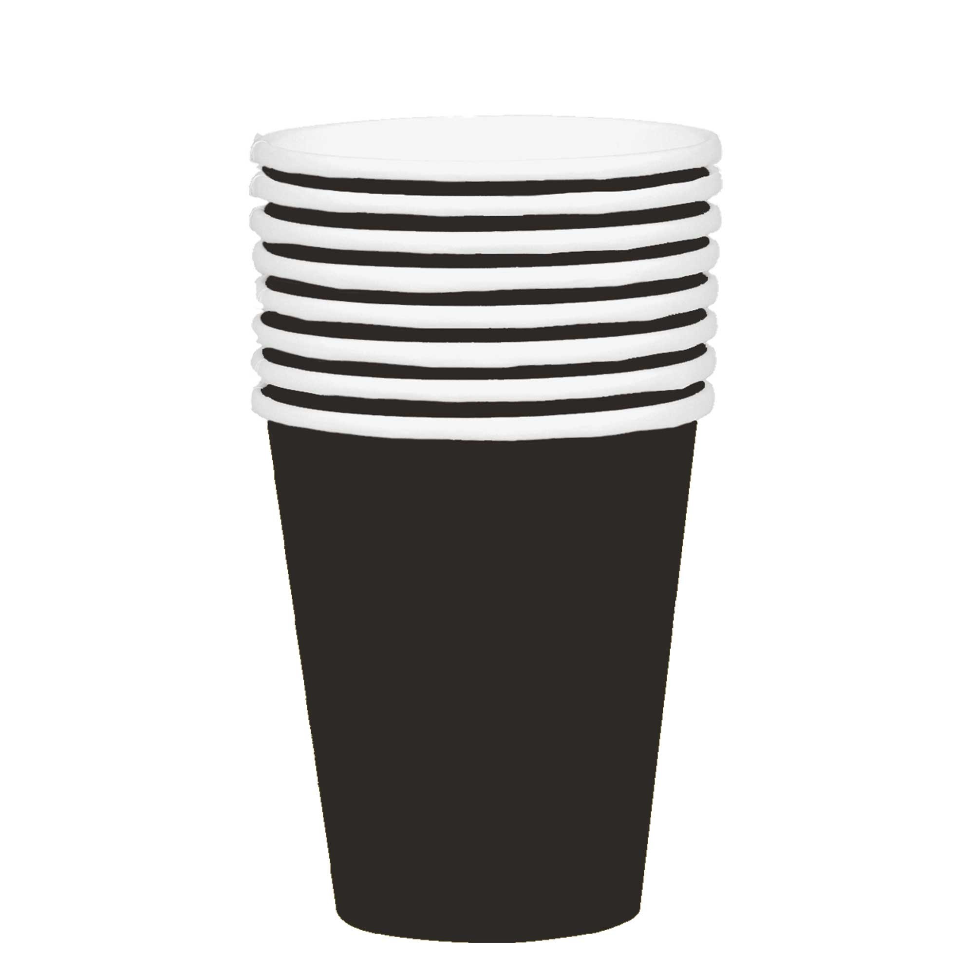 354ml Paper Cups 20 Pack- Jet Black HC