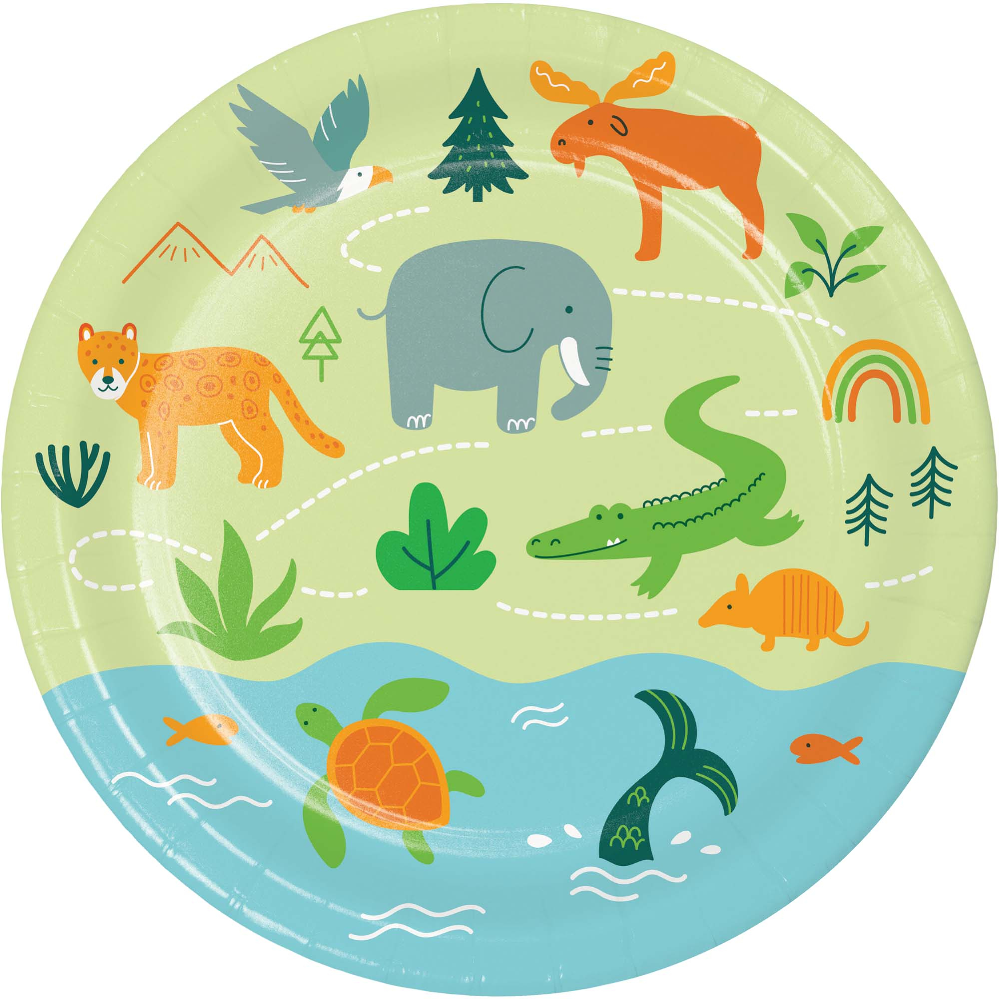 World Adventure 18cm Round Paper Plates NPC