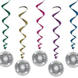 Beistle Disco Balls Hanging Decoration Whirls