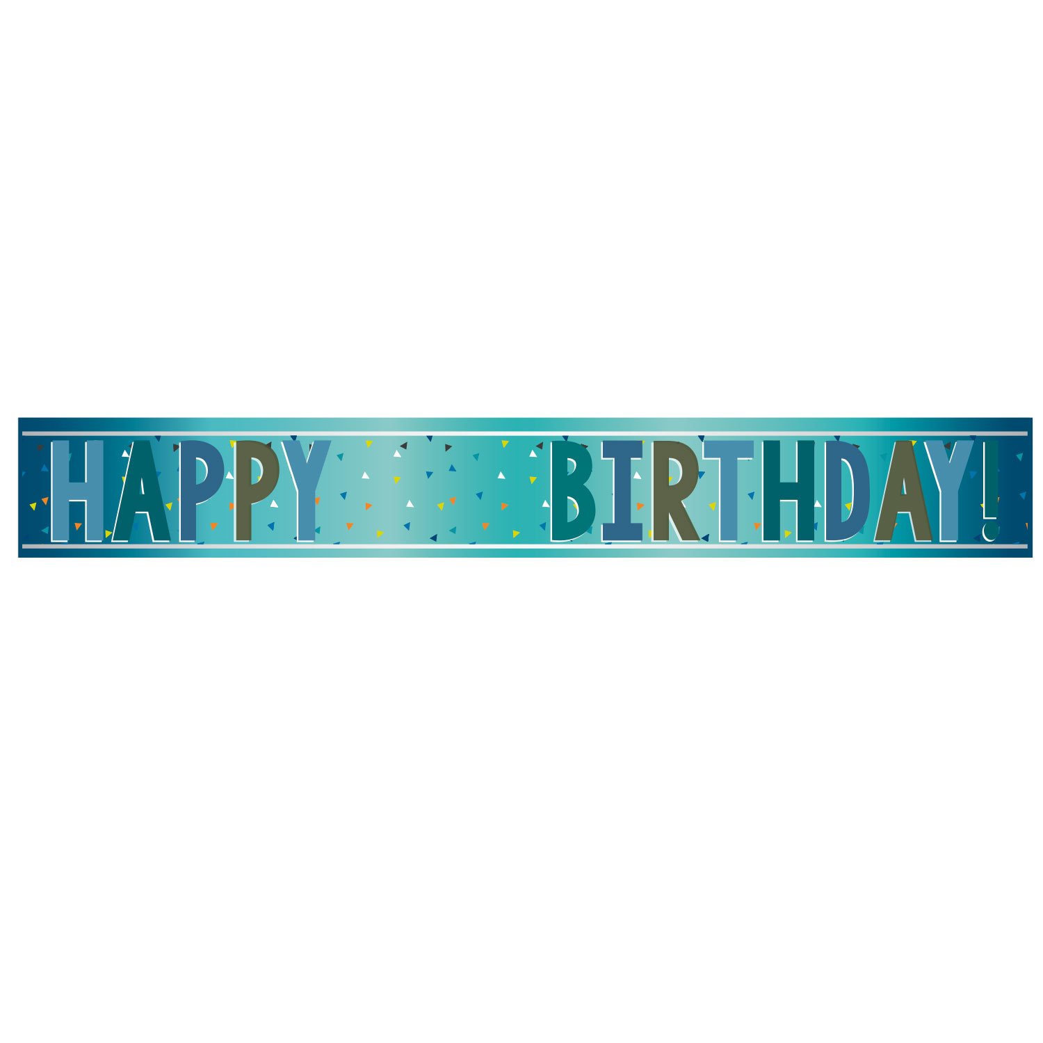 Customisable Banner Happy Birthday Blue Add-An-Age Foil 1.8m