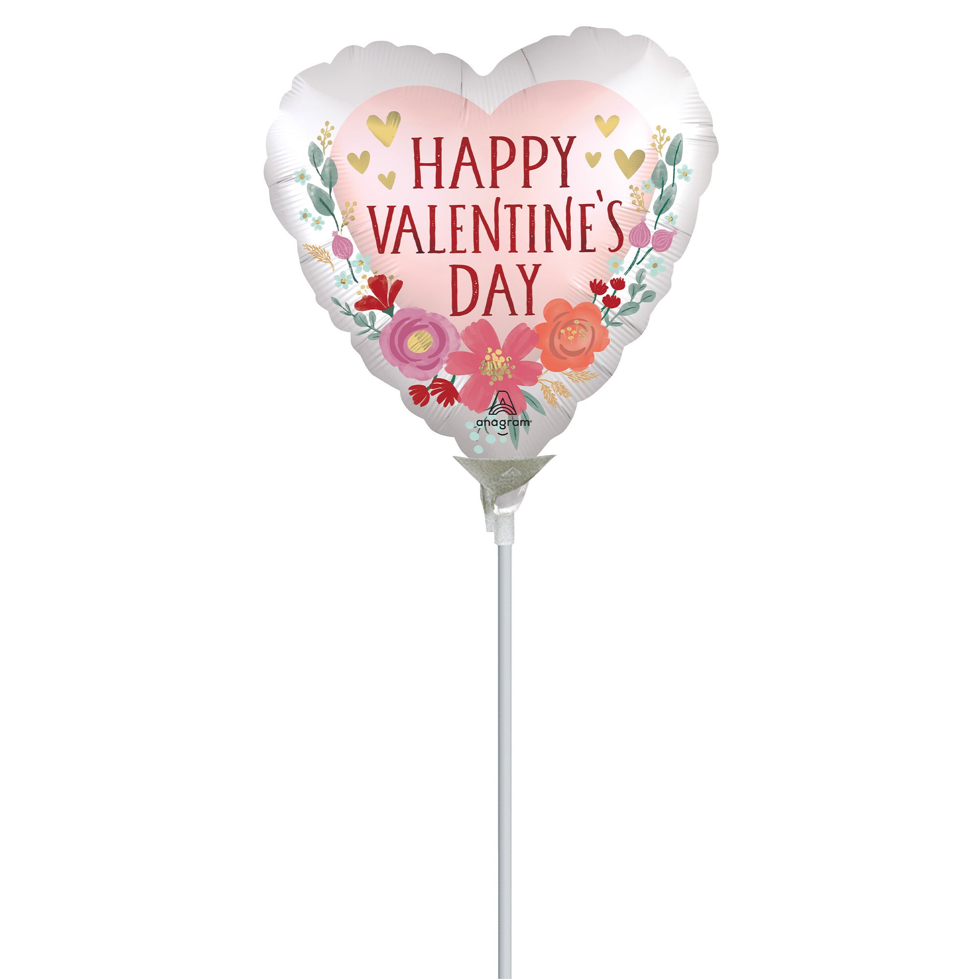 22cm Inflated Happy Valentine's Day Romantic Flowers A15