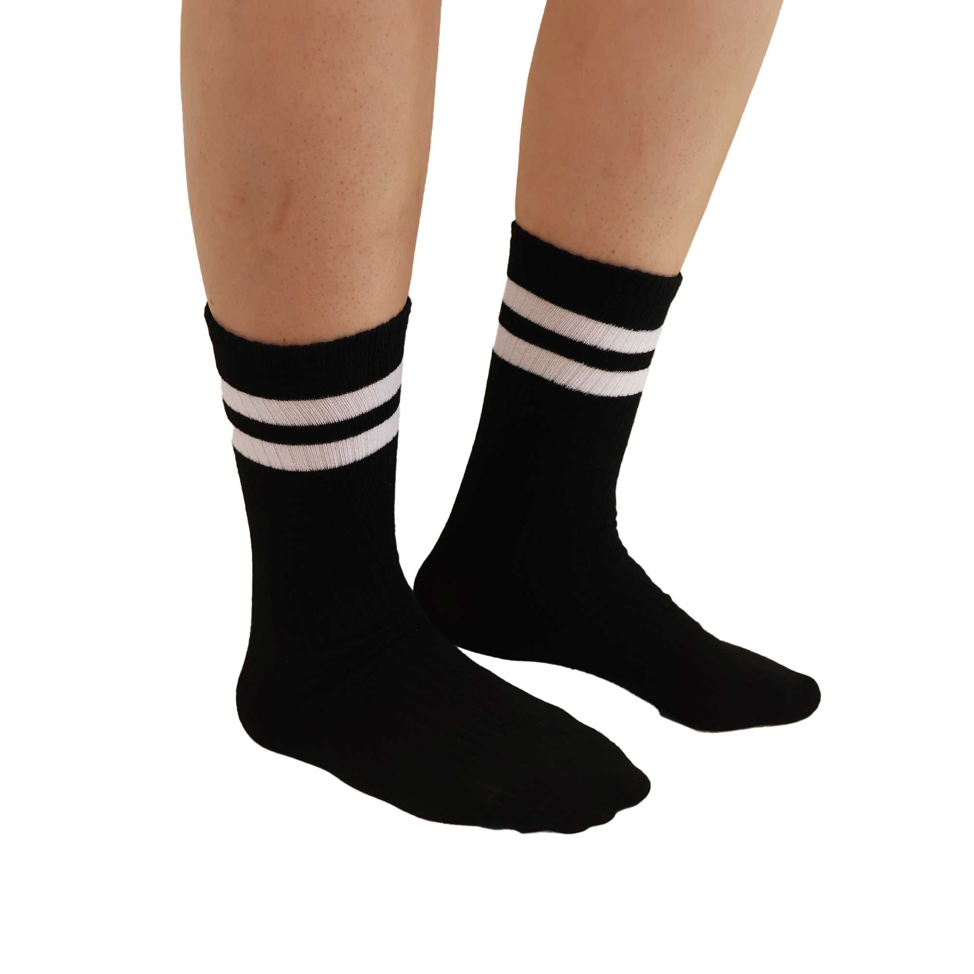 Team Spirit Striped Sock Black 14+