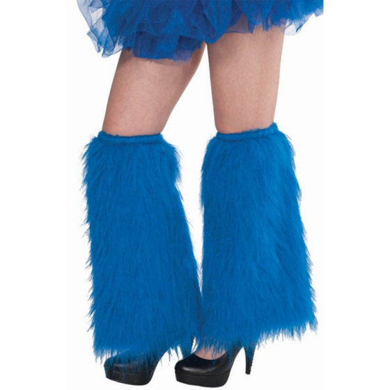 Plush Leg Warmers - Blue