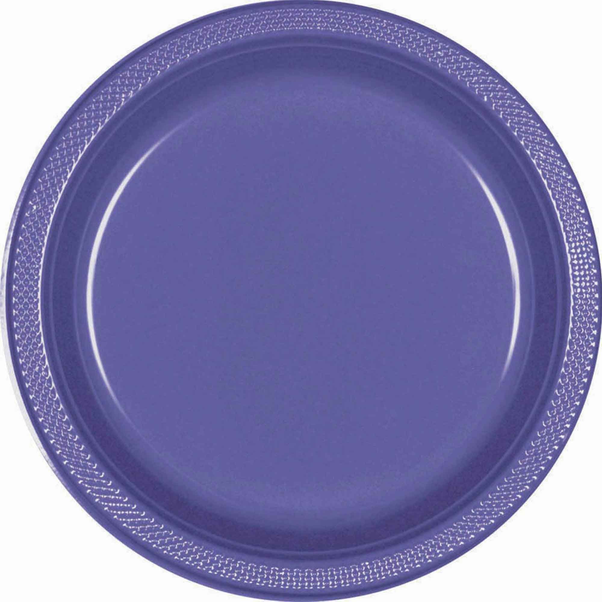 Premium Plastic Plates 26cm 20 Pack - New Purple